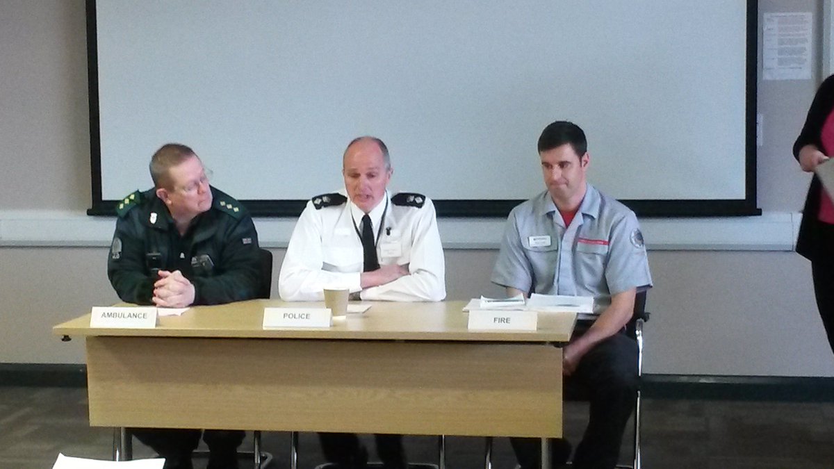 StaffsPrepared's tweet photo. #ExRAVEN @StaffsPolice @StaffsFire @OFFICIALWMAS participate in press conference for the disaster exercise https://t.co/ilQxIE9Nra