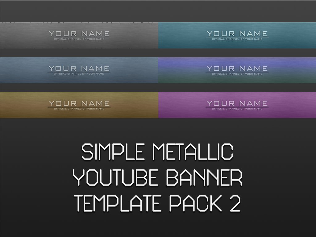 Robbie On Twitter Simple Metallic Youtube Banner Template