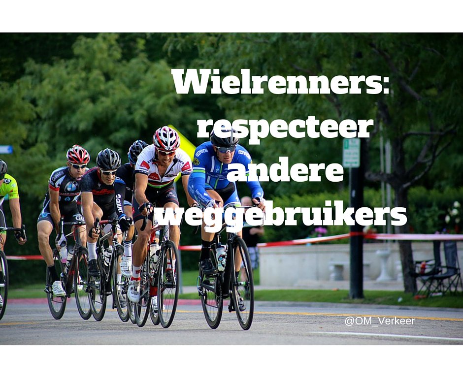 Ook wielrenners moeten zich aan verkeersregels houden. Boetes?; bit.ly/1MpeR2y #ikfietsvriendelijk