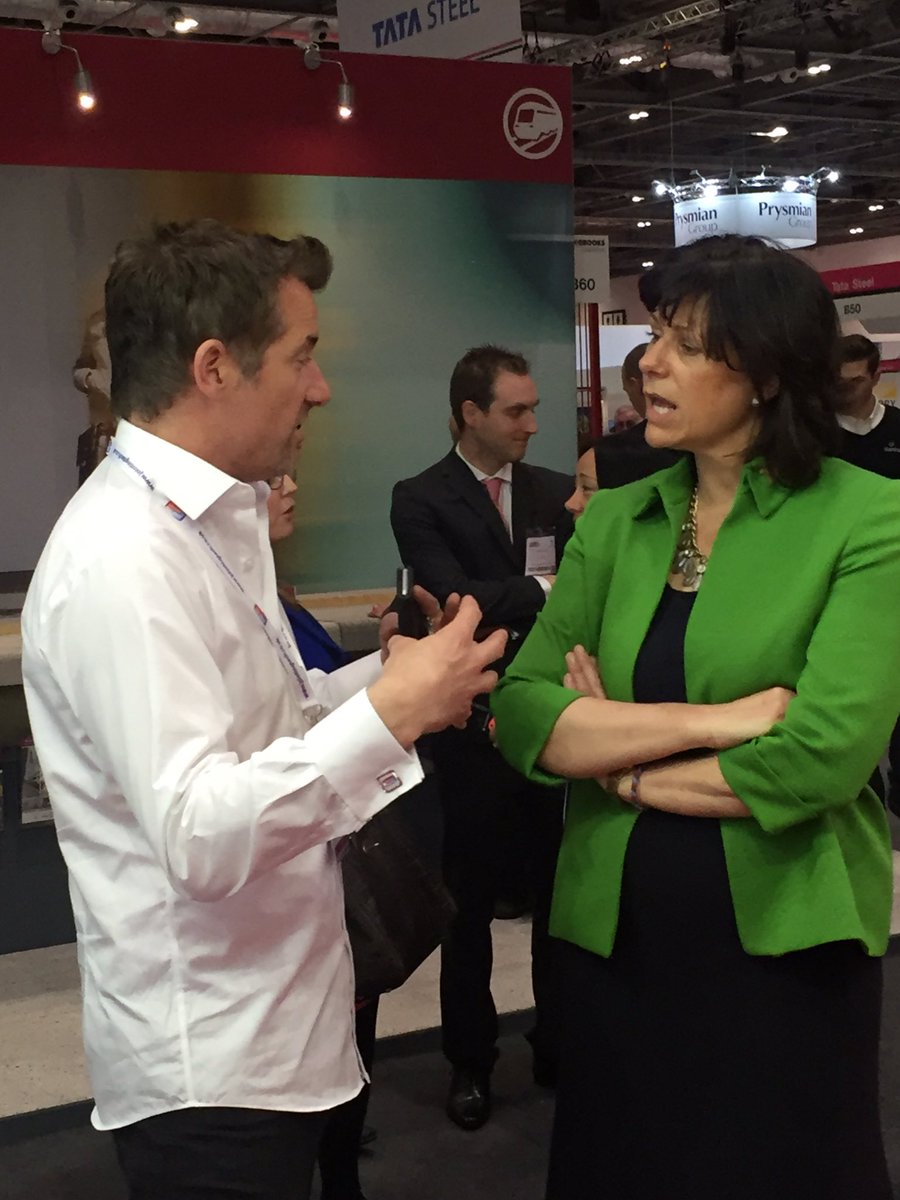 JointingTech's tweet photo. #JointingTech MD Adam Lloyd with Rail Minister Claire Perry @claire4devizes @Infrarail @AdamLloydyboy https://t.co/WDI9nfhBWE