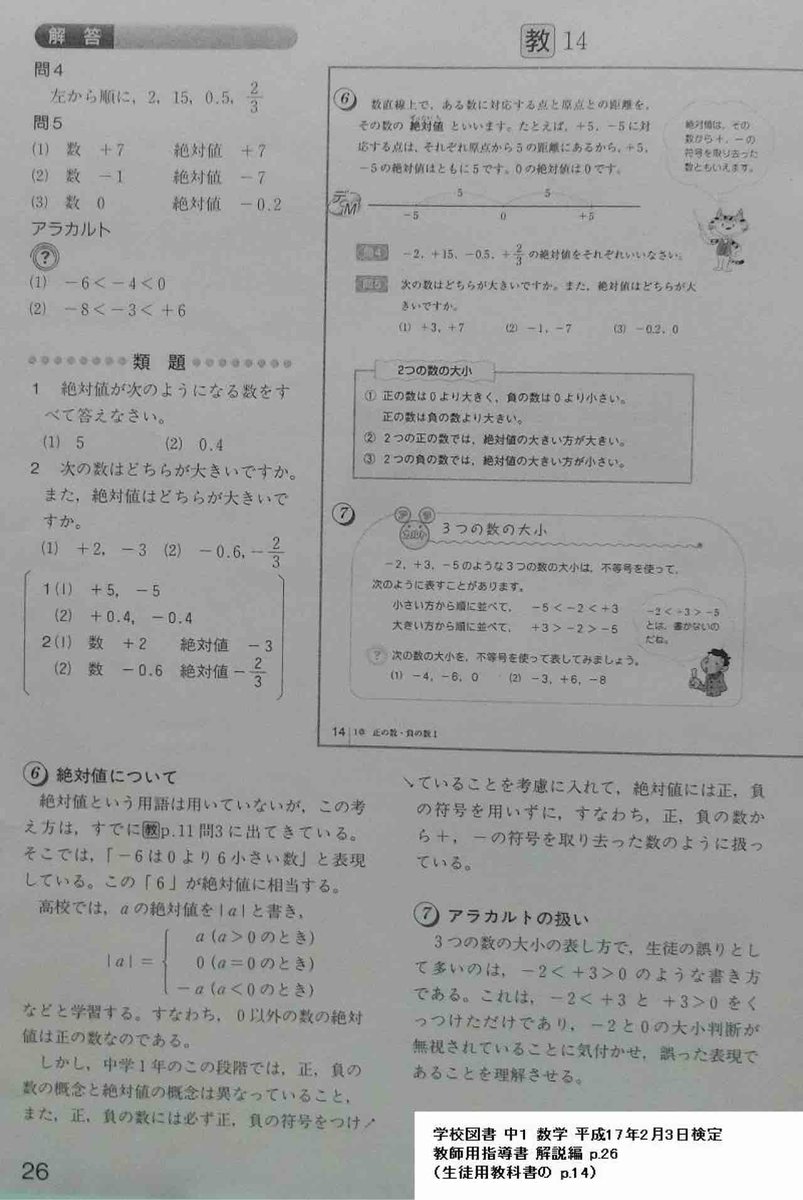 黒木玄 Gen Kuroki Genkuroki 掛算 中学校の数学の教科書出版社の中には 0以外の数の絶対値を正の数の して導入していないつもりの所があるという事実と次のmixiでのやり取りを見ると頭がクラクラして来ます T Co Xcnjhsf7op 黒木玄 Gen Kuroki Genkuroki 掛算 中学校の数学の教科書出版社の中には 0以外の数の絶対値を正の数の して導入していないつもりの所があるという事実と次のmixiでのやり取りを見ると頭がクラクラして来ます T Co Xcnjhsf7op