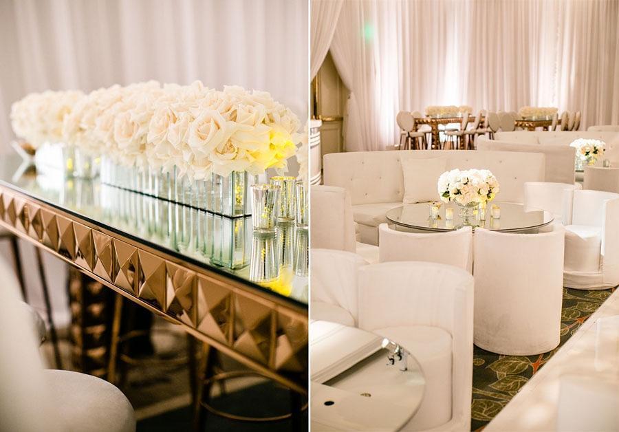 RevelryDesign's tweet image. White on White with touches of Rose Gold!  Featured here, our Balenciaga Rosegold Communal table.  Our button-tufte…