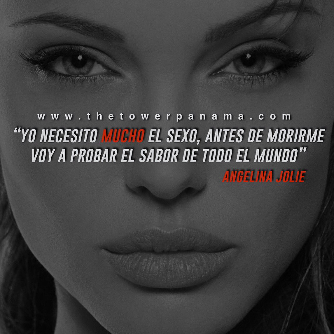 thetowerpanama's tweet photo. ¡Yo necesito mucho el sexo, antes de morirme voy a probar el sabor de todo el mundo! #AngelinaJolie https://t.co/pYCsrKf1xz