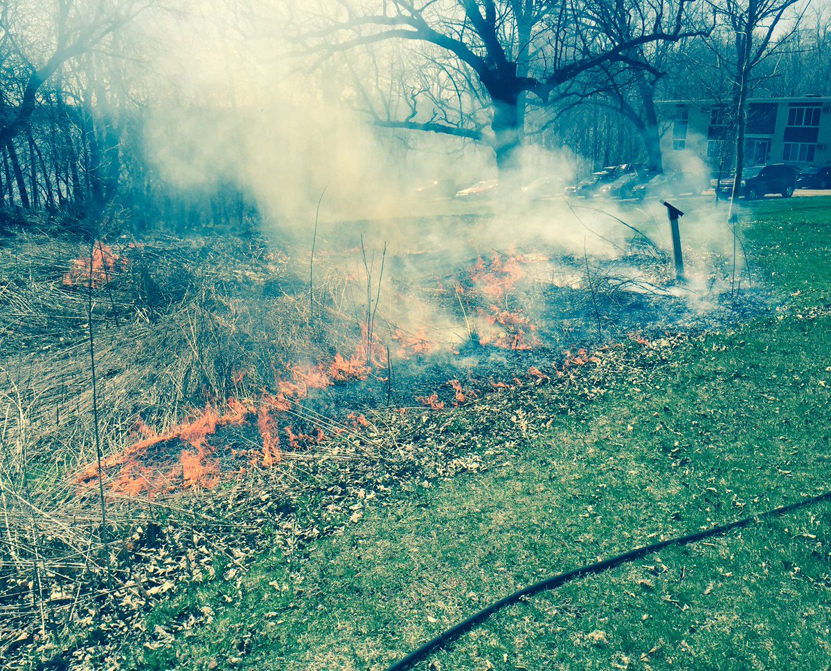 ECFacilities's tweet photo. We are burning the prairie grass this week. #makingthecampusbeautiful #springcleaning https://t.co/or40BKcFqW