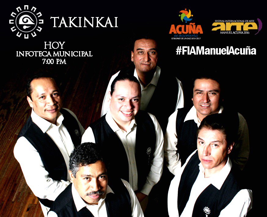 leninperezr's tweet photo. HOY @Takinkai_grupo Música tradicional de América Latina! INFOTECA Municipal 8:00 pm  #FIAManuelAcuña  #Coahuila https://t.co/GGRWfn26go