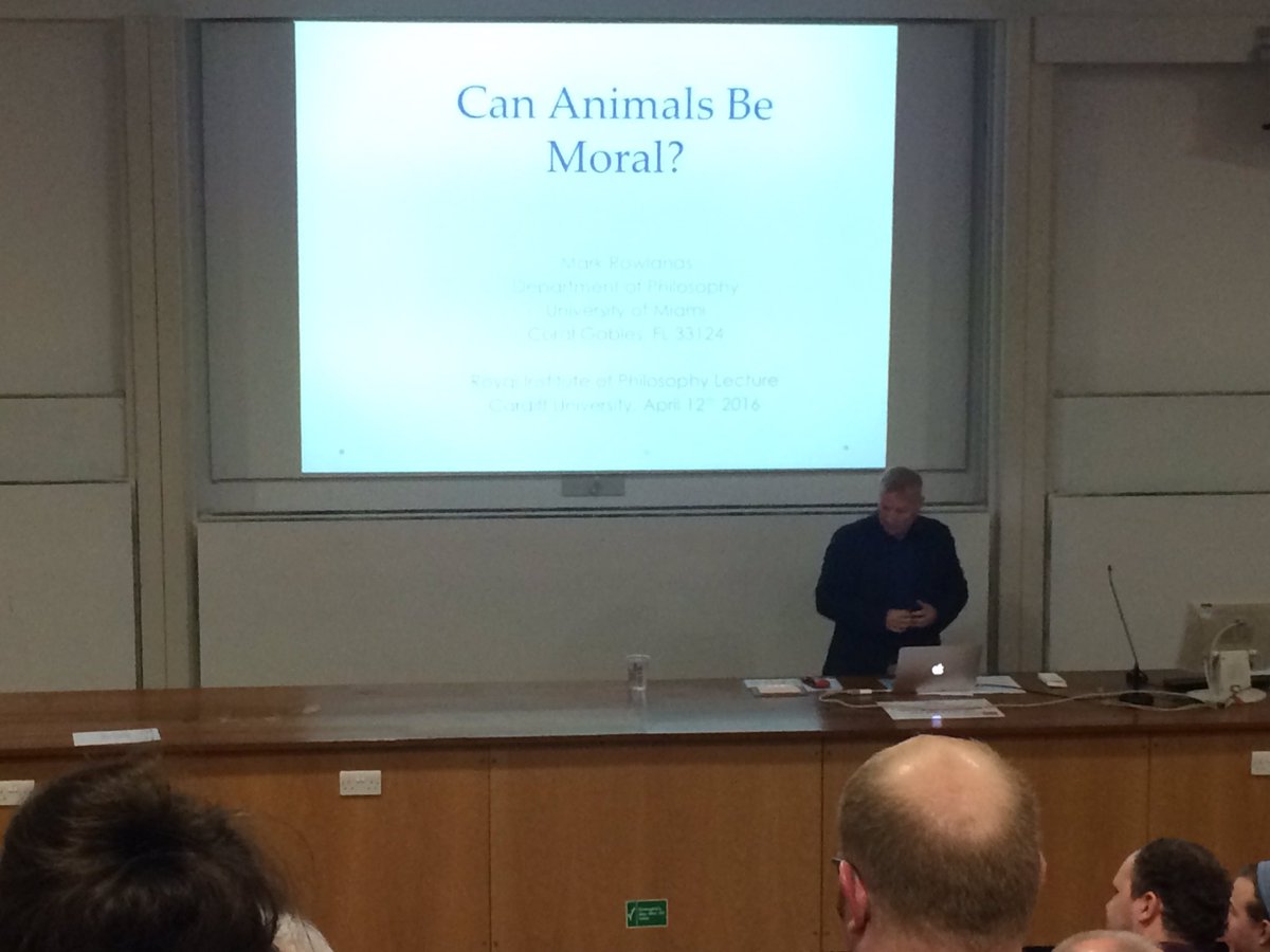BenjaminCSmart's tweet photo. Mark Rowlands Royal institute of philosophy Lecture, Can Animals Be Moral? https://t.co/7wxRLCkA2v