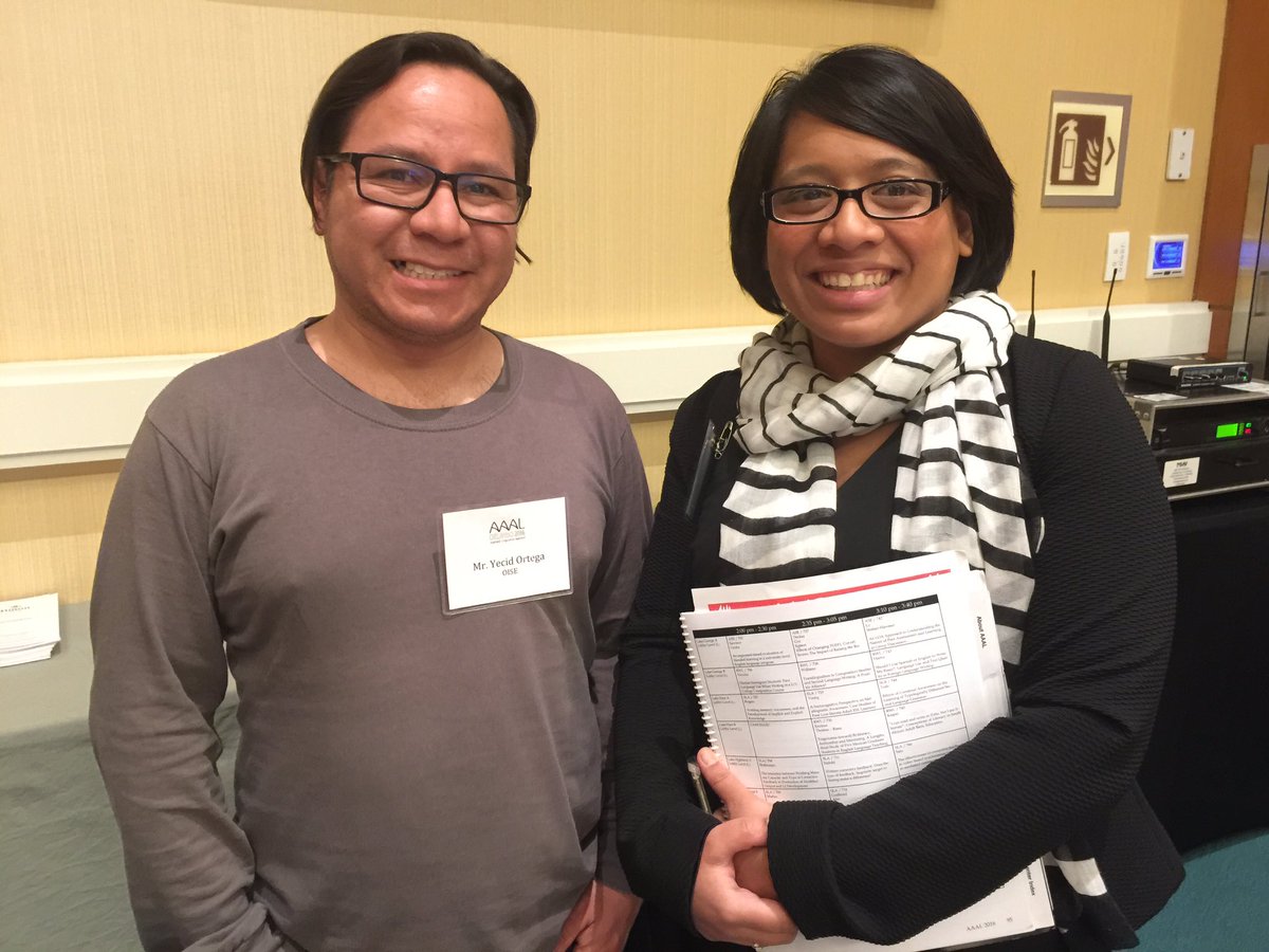 CTLSA_OISE's tweet photo. CTL PhD student @OrtegaYecid & Dr. Prasad, CTL alumna and Prof. @UWMadison @AAALinks #AAAL2016 @CtlOise @OISENews https://t.co/I3P5wmp6AN