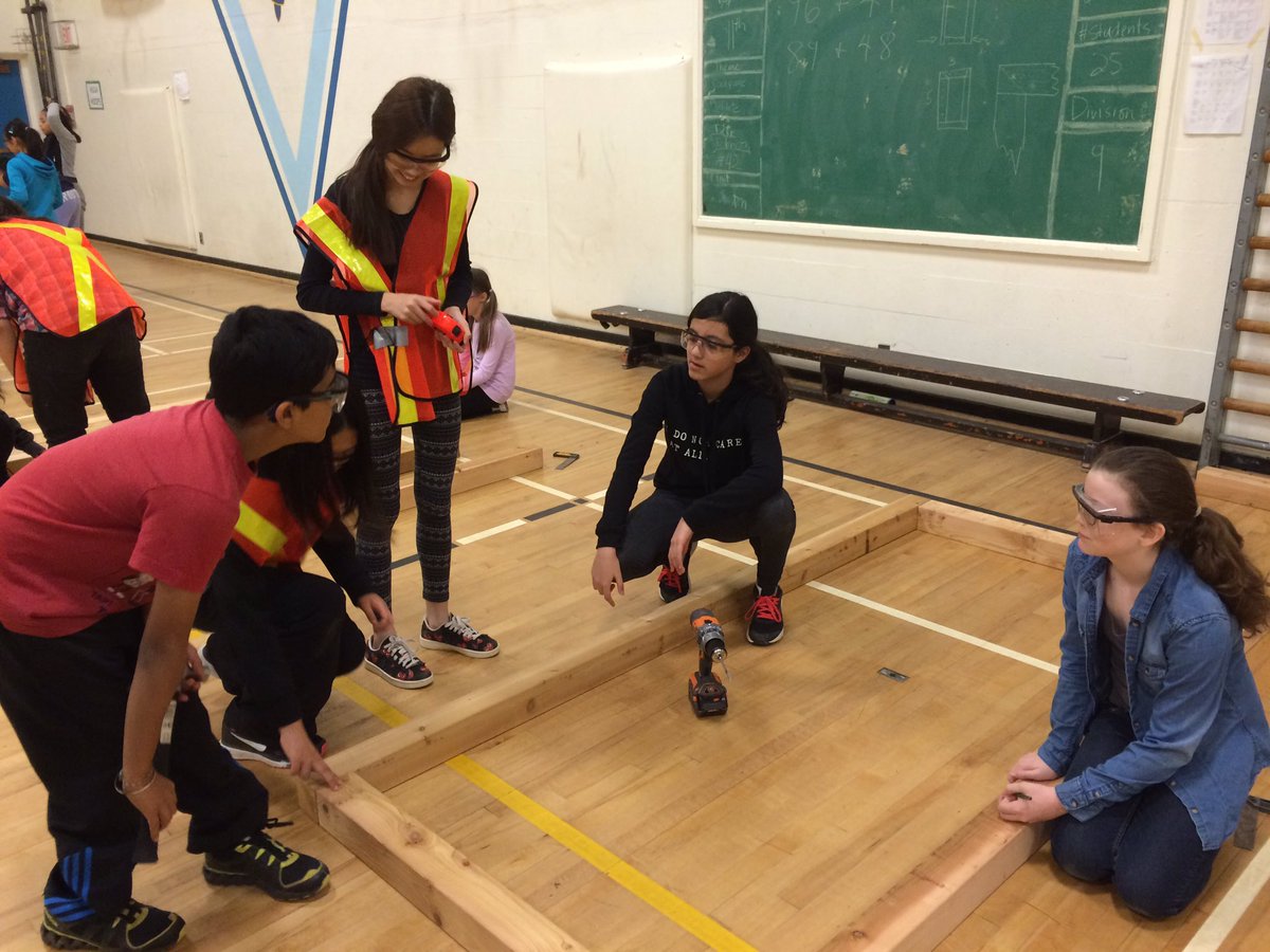 VsbShaughnessy's tweet photo. Here we go! All student builders on deck -  garden build today! @tuppertigers @vsbcareered #skills4bc #vantrades https://t.co/8tYYnp4zCg