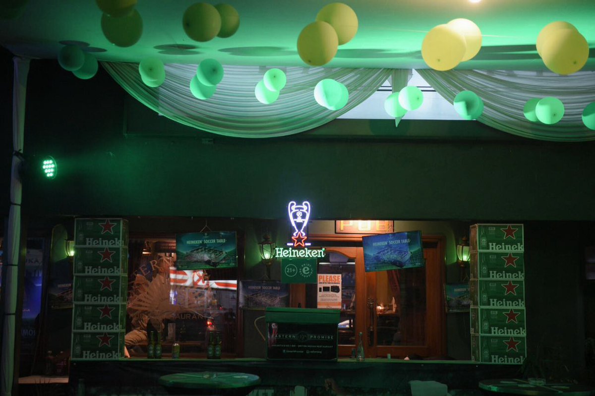 HeinekenID's tweet photo. And team #sanbiro at @EasternPromise are also ready to hold the great nobar! #ChampionTheMatch https://t.co/QCjeX6SmLD