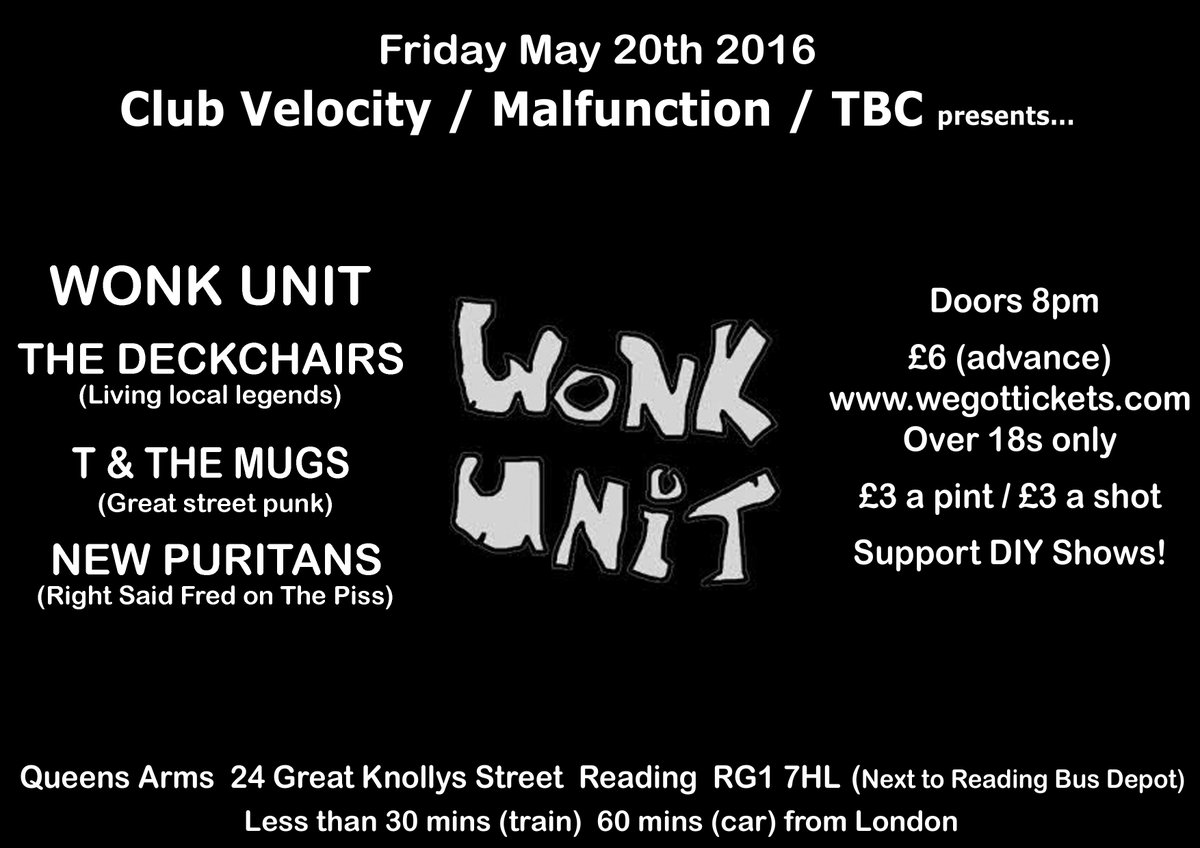 May 20th <a href="/wonk_unit/">WONK UNIT</a> <a href="/NotFitForHumans/">Not Fit For Humans</a> <a href="/TerricsBand/">Terrics</a> <a href="/LaunchControlhq/">Launch Control</a> <a href="/Eastreadingcom/">Eastreadingcommunity</a> <a href="/BerkshireTweets/">Berkshire Tweets!</a>