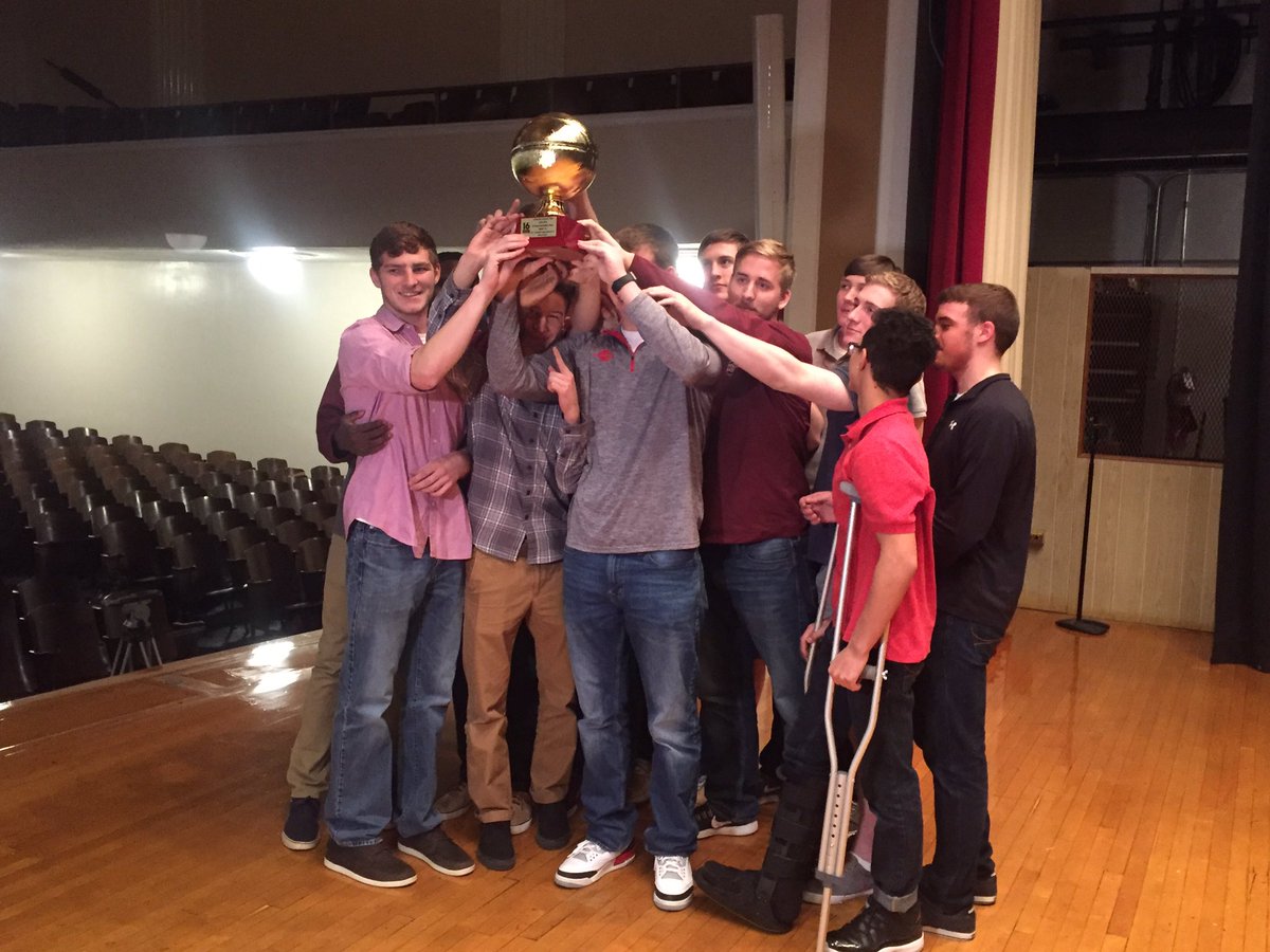 Boys' basketball team receiving a trophy as WNEP's #1 team!  Watch at 6 pm tonight. #ctidepride