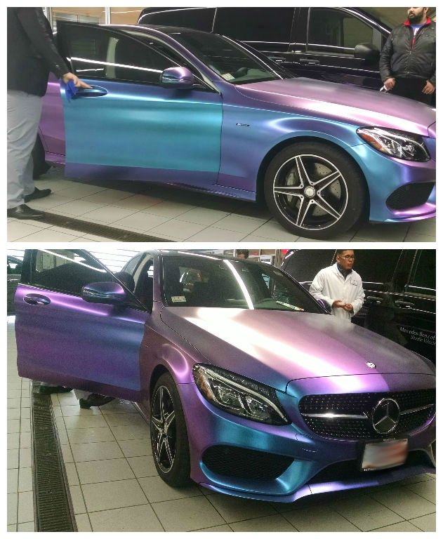 MBofBoston's tweet photo. This literally stopped me in my tracks yesterday. Would you give your @MercedesBenz a custom paint job like this? https://t.co/O8EgvjJKwY