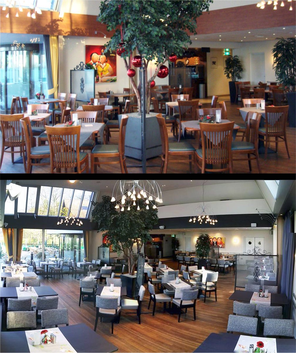 TherecaBV's tweet image. Naar alle tevredenheid van de klant, gisteren het restaurant van Uitspanning Het Engelse Werk opnieuw ingericht.