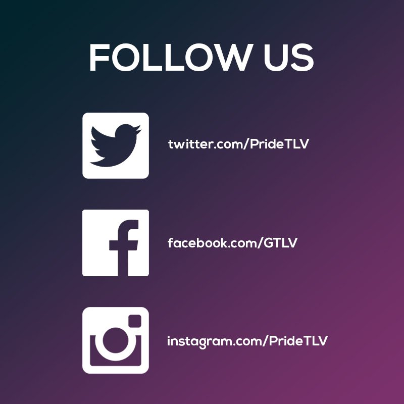 PrideTLV's tweet photo. Show us some love on one of our social pages
❤❤❤
#pridetlv2016 #pride #gay #telaviv #israel #pridetlv https://t.co/EUZdFl01xG