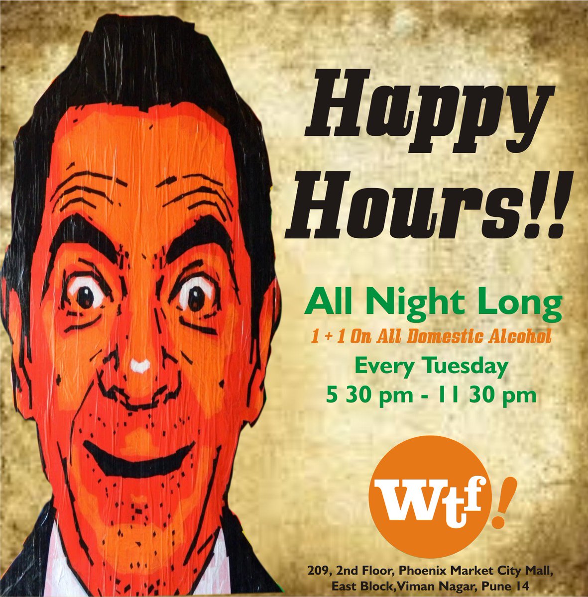 WtfPune's tweet photo. Happy hours are on all night today! https://t.co/OfqEpeh5Su