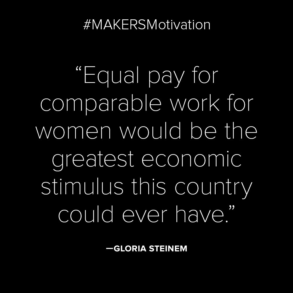 MAKERSwomen's tweet photo. There's never been a better time than now to #Ask4More: https://t.co/jyQpKkCu61 #EqualPayDay @GloriaSteinem #MAKERS https://t.co/9KHPmIE6rt
