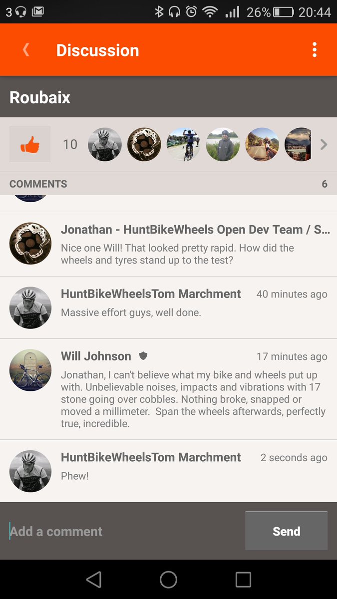 HuntBikeWheels's tweet photo. Congrats to Ex-pro rugby player & #HuntOpenDev Rider @zzwill Will Johnson. Epic ride at #Roubaix Sportive. https://t.co/T1JRwXUO53
