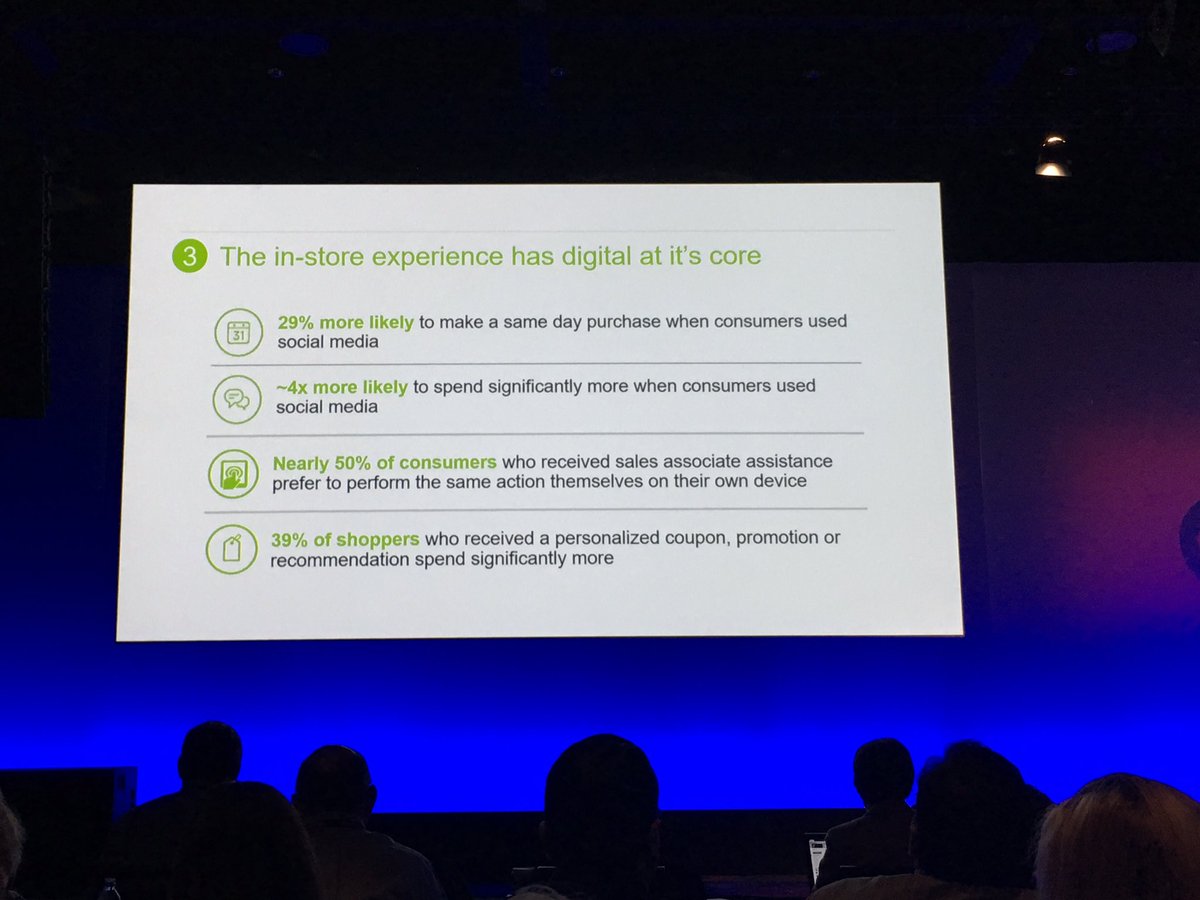marketingmaven5's tweet photo. The in-store experience has digital at its core. #mobilematurity #OIC2016 @DMI2002 @OracleRetail #commerce https://t.co/shUUGHZEBG