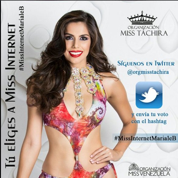 AinhoaCassolini's tweet photo. @milmary1 la mas hermosa de @OrgMissTachira sera #MissInternetMarialeB https://t.co/DMXGGGw1Eu