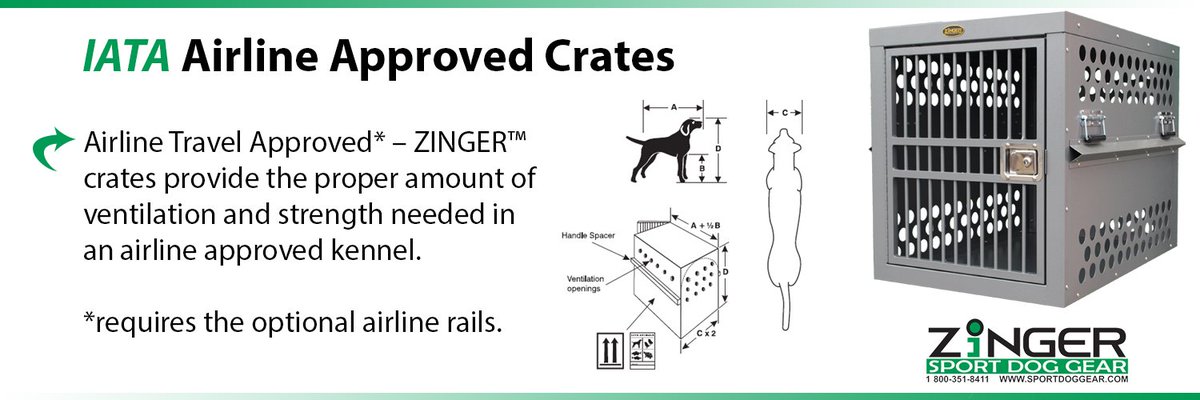 Zinger_Winger's tweet photo. Traveling by air? When shipped in a Zinger crate your dog is protected #ZingerCrates #TravelTuesday #ZingerWinger https://t.co/DTbOYRyI2Q