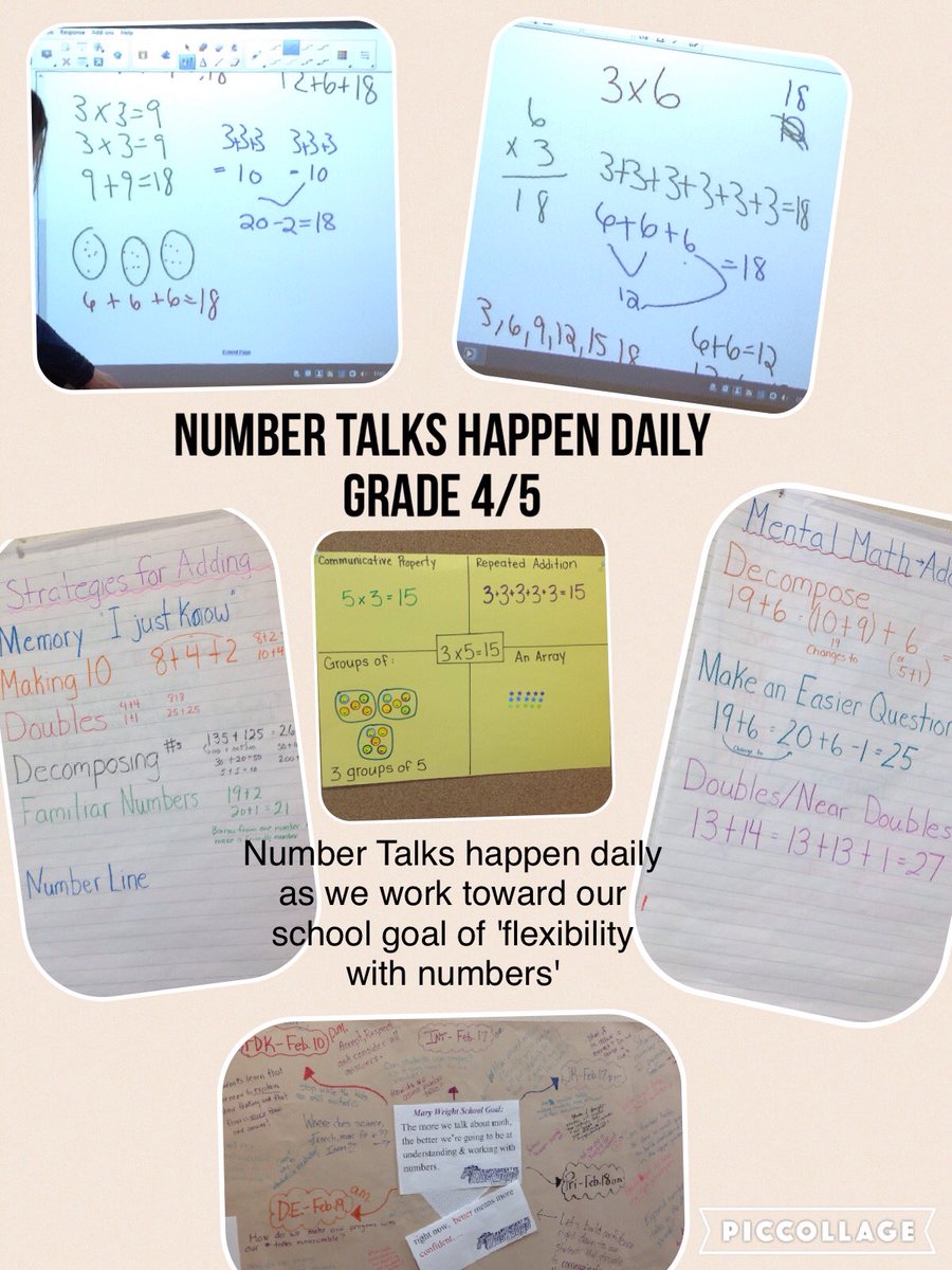 PerryGelakis's tweet photo. Using Number Talks to build student capacity for being flexible with numbers #tvdsbmath @MWrightMustangs https://t.co/LkfaHUfsoh
