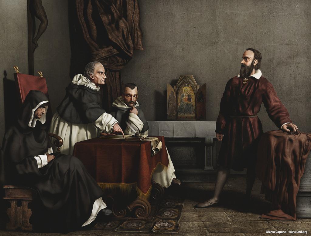 NASAhistory's tweet photo. Starting #OTD in 1633, Galileo stood trial before the Inquisition for advocating Copernican theory. https://t.co/3SsDDLb39E
