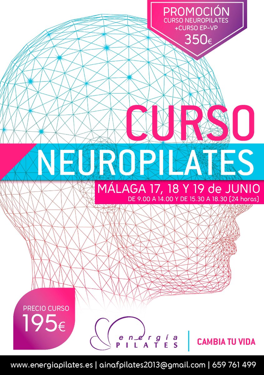 MR_Pilates's tweet photo. Mayo: Entrenador Personal y Valoración Postural.
Junio: Neuropilates.
Más info:
📞 601 22 06 12
✉ info@mrpilates.es https://t.co/O1mPW94D8u