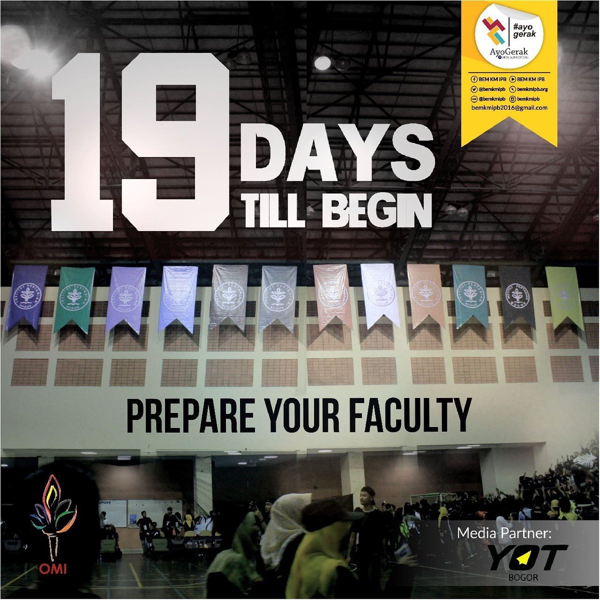 H-19 MENUJU OMI 2016
<a href="/AHOOYMANIA/">AHOOYY MANIA</a> <a href="/RimbaCadas/">Rimba Cadas</a> <a href="/batalyonmerah/">Batalyon Merah</a> <a href="/gegana18/">Gegana 18</a> <a href="/orangersfem/">orangersfem</a> <a href="/GardaToska/">Garda Toska</a> @BEMJ_Orsenibud