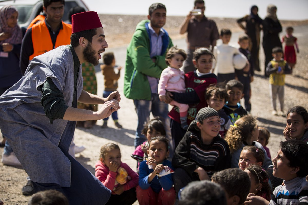 acfusa's tweet photo. Storytelling is a powerful tool to teach important hygiene practices at Azraq Camp for Syrian #refugees in Jordan https://t.co/bSJWP0uLsK