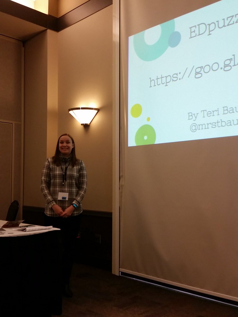 vrana_amy's tweet photo. Prepping for an awesome EDpuzzle presentation @mrstbauerly #TIE16 https://t.co/xDjKhX33bb