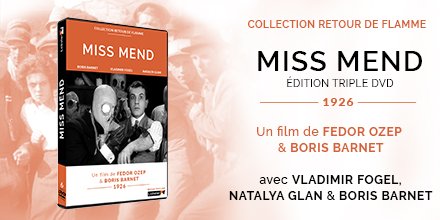 LobsterFilms's tweet photo. "Miss Mend 1926, le serial à succès enfin disponible chez #LobsterFilms" https://t.co/HsYvifrVnM