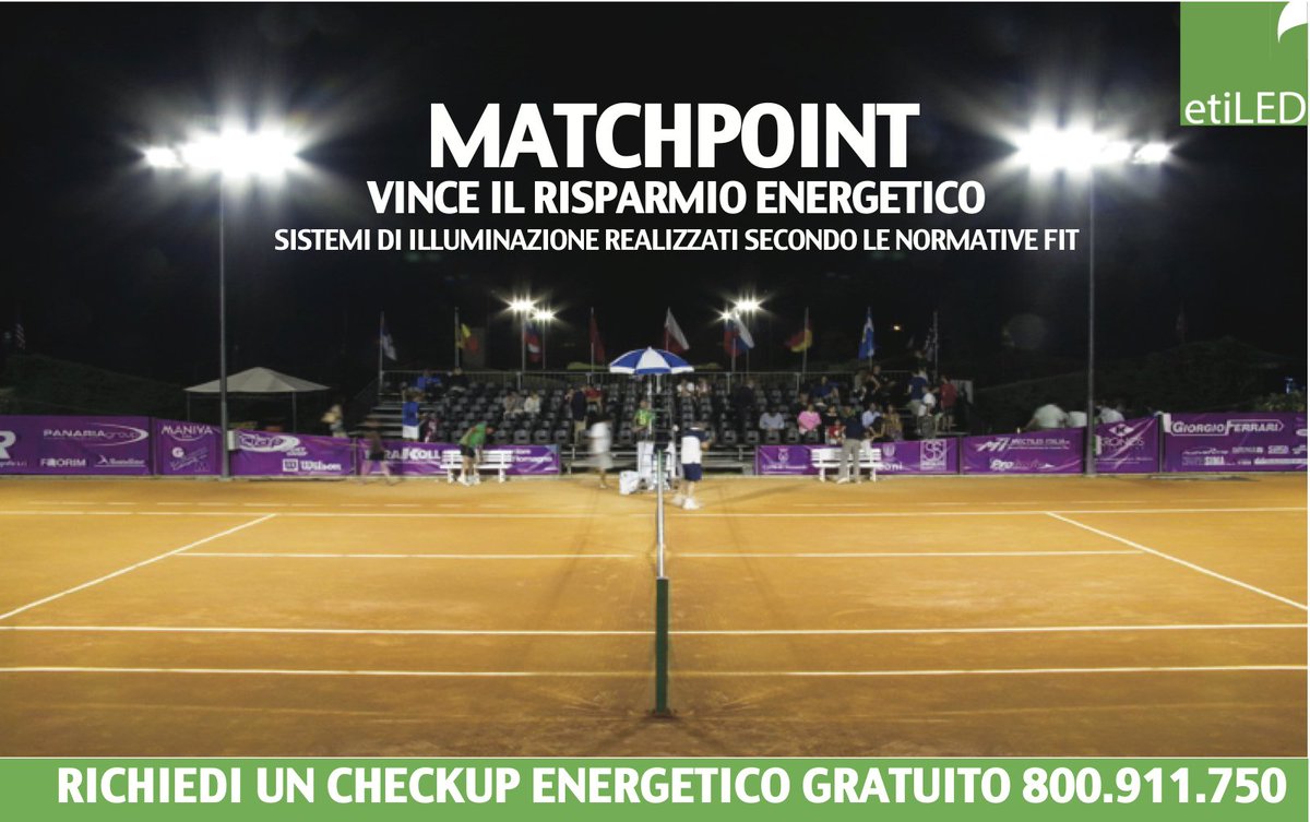 etiledsrl's tweet photo. #illuminazione #led per campi da #tennis secondo #normative della #FederazioneItalianaTennis  #checkup #gratuito https://t.co/tvpDr8ezOd