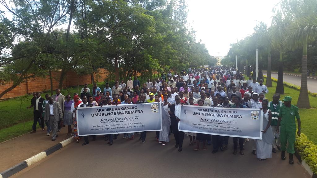 NiWowePK's tweet photo. #Kwibuka22 Thousands of People participating #WalkToRemember in #RemeraSector and Night Vigil @ChristusCenter https://t.co/V9wUG2KRFj
