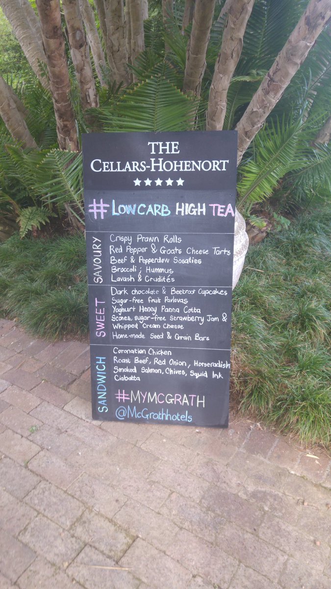 ai_video_s's tweet photo. Starting off with a low carb afternoon high tea in the beautiful gardens at the @McGrathHotels #CellarsHohenort https://t.co/9dehLC9y9F
