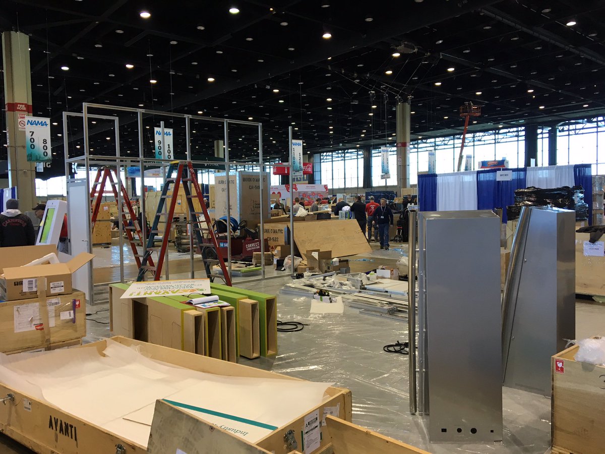 avanti_markets's tweet photo. Let the NAMA set up begin! #NAMAOneShow #Booth608 #AvantiBuzz https://t.co/8A9ZhLvENB