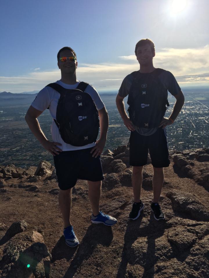 hollyhedeman's tweet photo. Sam and Joel from @melink conquering #camelback Yet one more dimension to #bp2016event! https://t.co/72EgTkJu5K