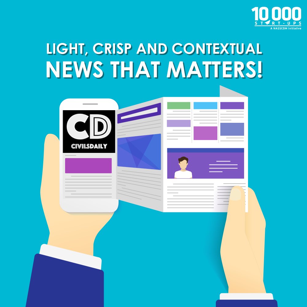 nasscomstartups's tweet photo. .@CivilsdailyApp, lets you know of current happenings on the matter of your interests. https://t.co/dLBKPZc4HQ