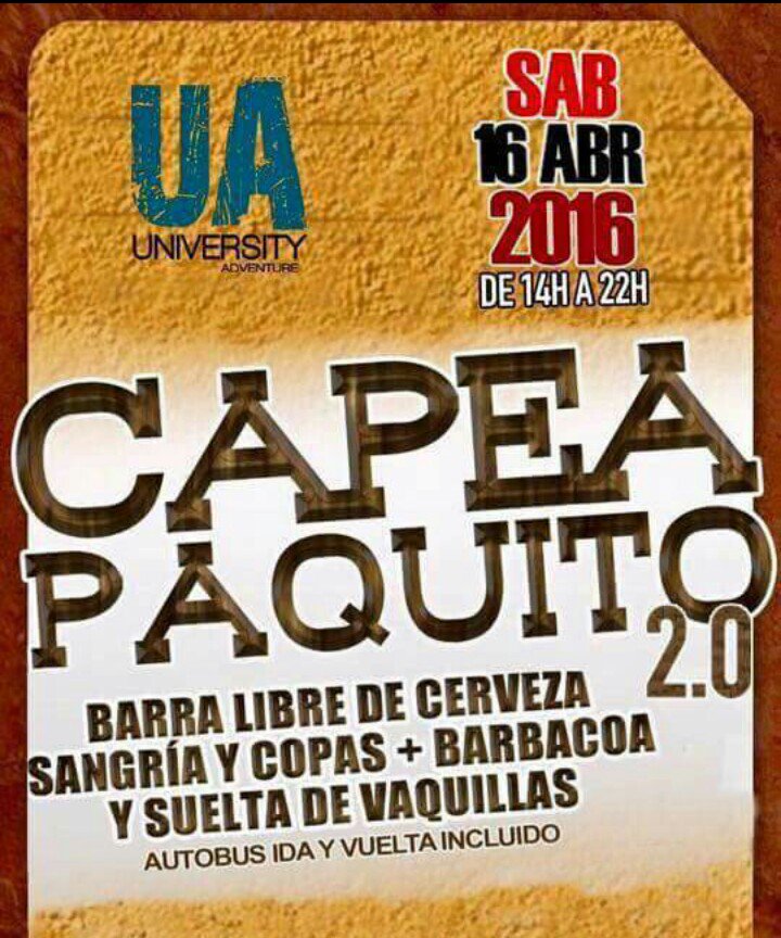 bearomero3's tweet photo. Caaapea Paquitoo!!!! Quedan ya las últimas entradas, si quieres la tuyaaa, hablame por privado. (647060700) https://t.co/IJ9euhU1tC