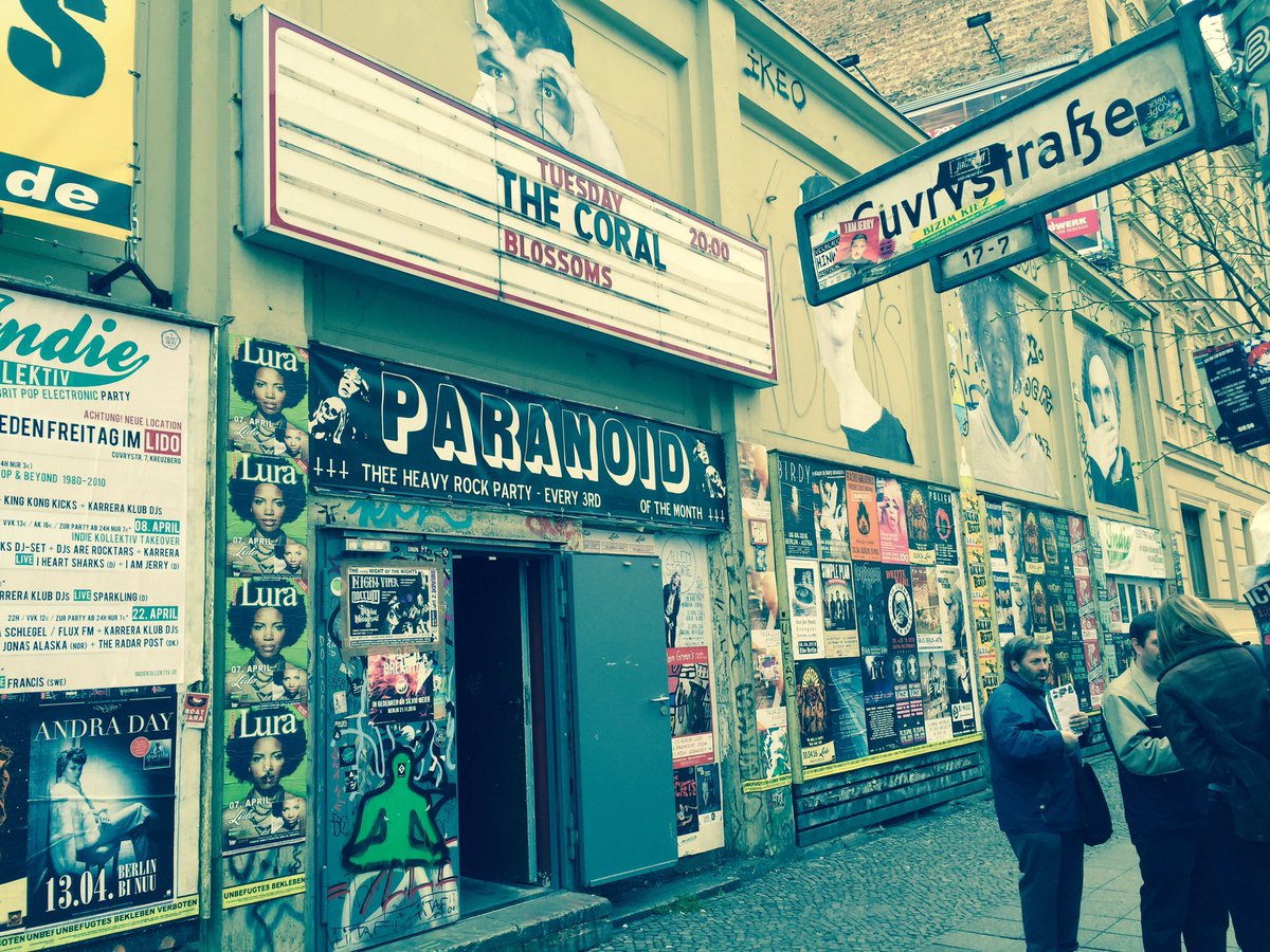 @thecoralband @BlossomsBand Last night of euro tour @lidoberlin love to see our name in lights