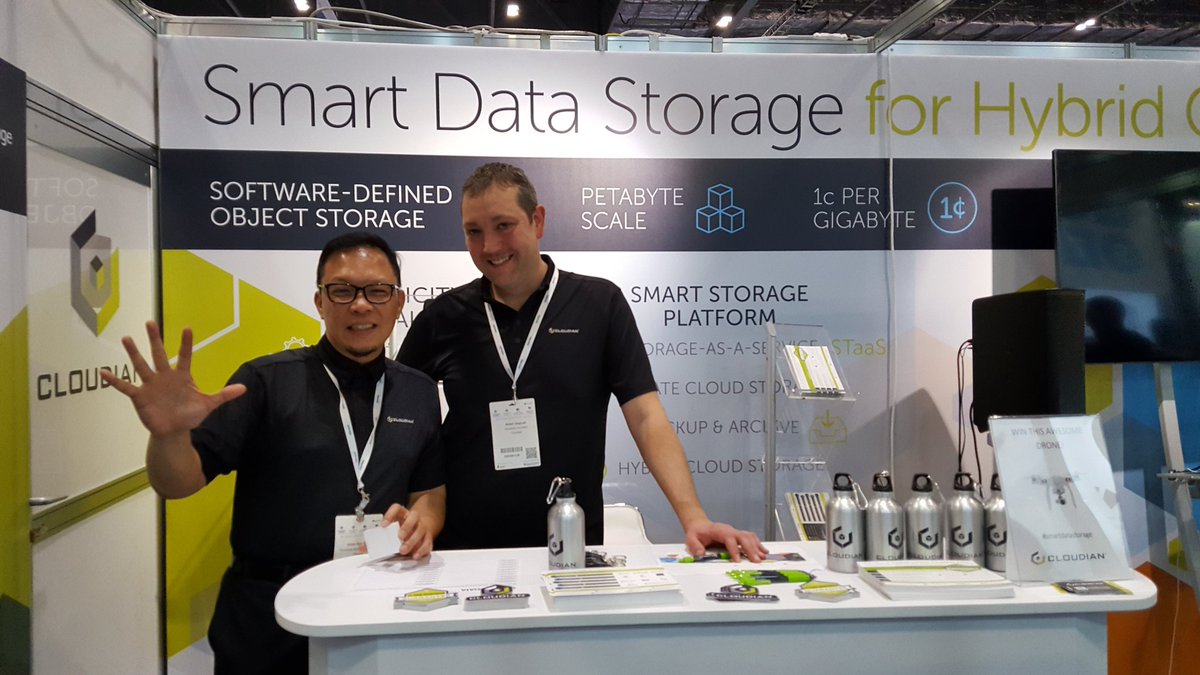 CloudianStorage's tweet photo. .@CloudianStorage announces HyperStore 6.0 @CloudExpoEurope #smartdatastorage Say hello to the team! https://t.co/xHUqHMAwfZ