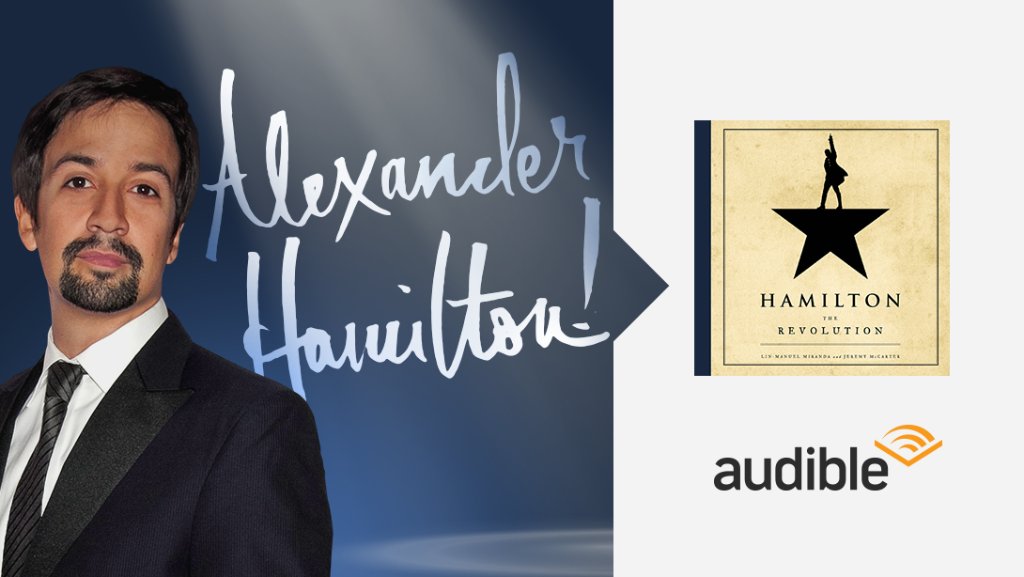 audible_com's tweet photo. Hear @Lin_Manuel, @jxmccarter, & @Mariska narrate the story of @HamiltonMusical ⭐ https://t.co/aLKocM0vvQ #Hamiltome https://t.co/T8ZR59DkvW