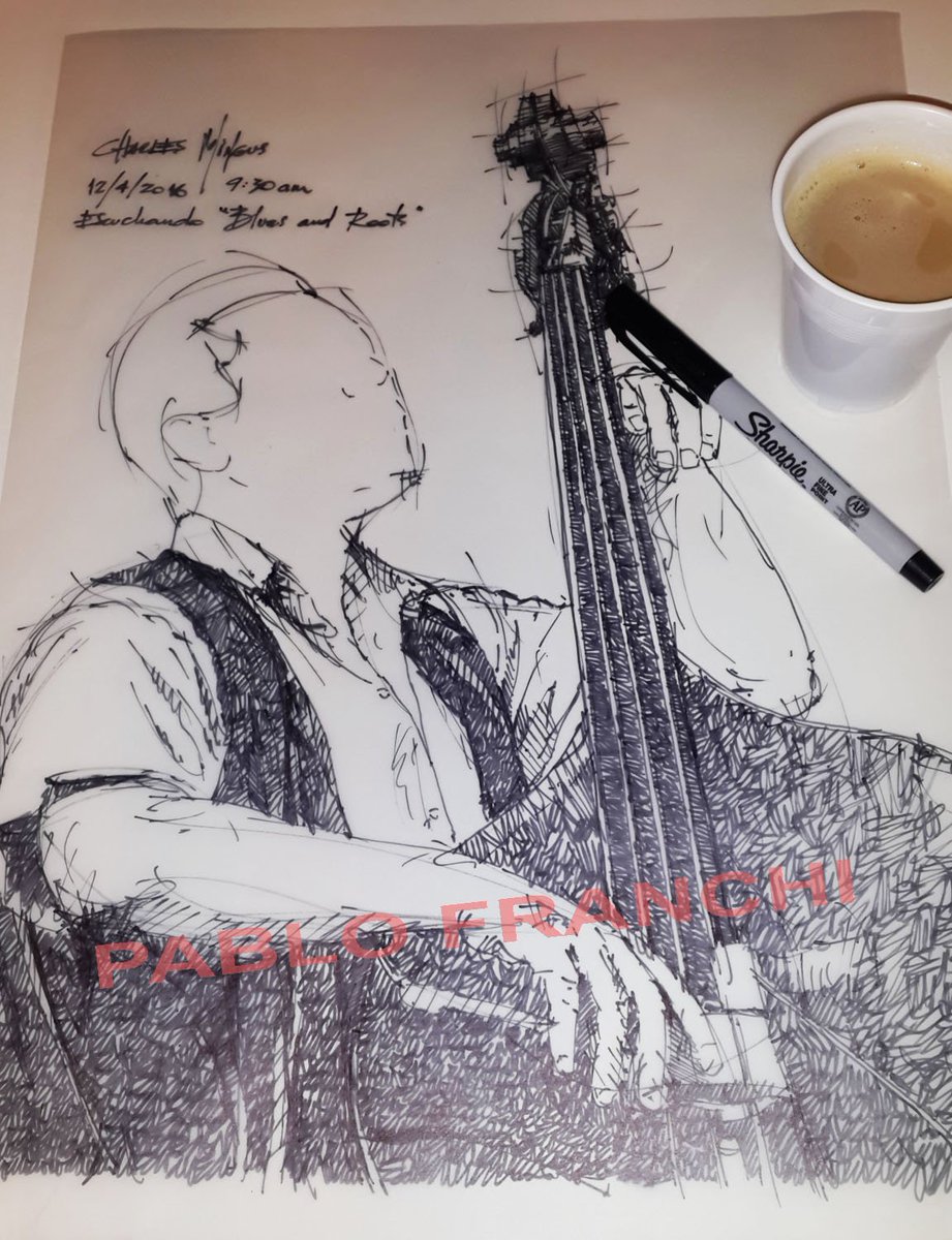drawspots's tweet photo. Charles Mingus sketch and a cup of coffee early in the morning
#jazz #art #sketchhackday #MusicMonday #mingus #nyc https://t.co/Sdpm1CY3qp
