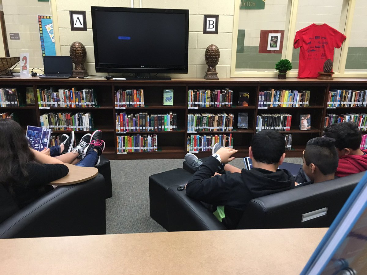 KDeuschle's tweet photo. We love having book talks at Piney Grove Middle School! #ShowUsYourLibrary https://t.co/RBijgqP1d2