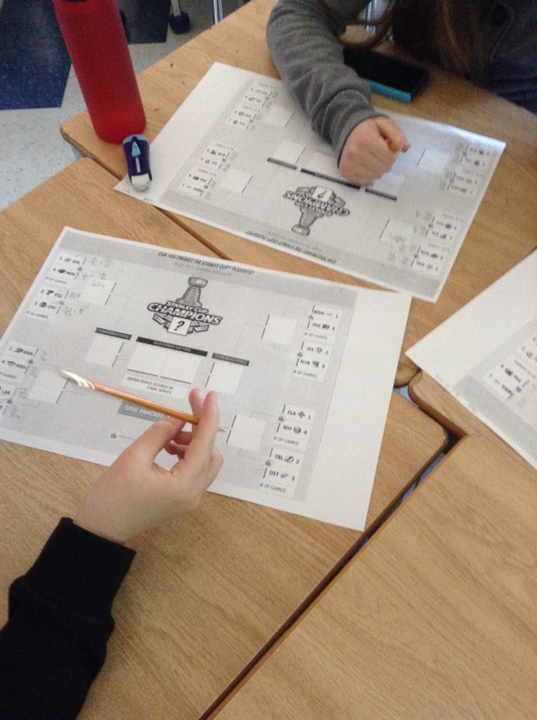 #NHLBracket 
Using fractions to predict Stanley Cup Champions.
