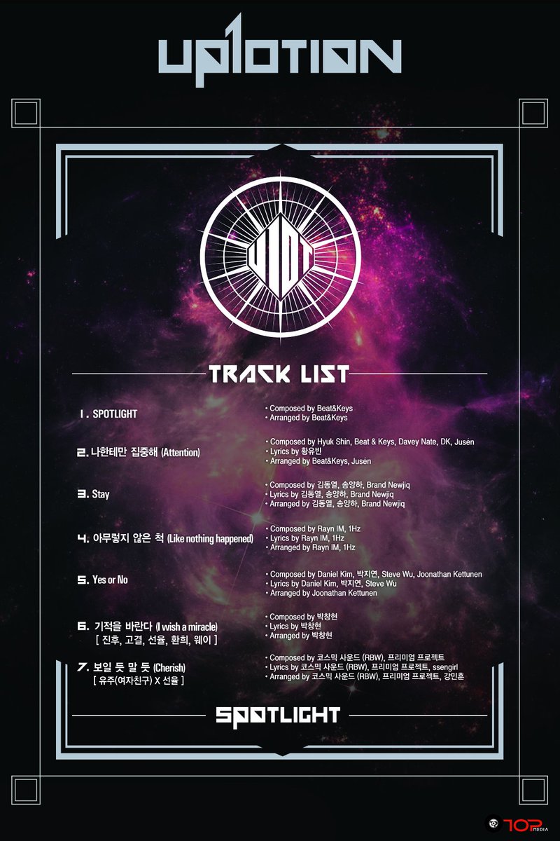 UP10TION #SPOTLIGHT TRACK LIST