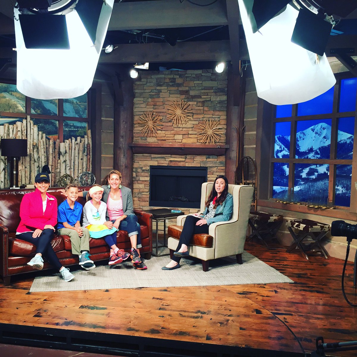 Schlopes's tweet photo. Early morn @ParkCityTV to talk about #runningwithed was @teamschlopy led by @SummerSanders_ #greatcause #forthekids https://t.co/4GXJaR5br9