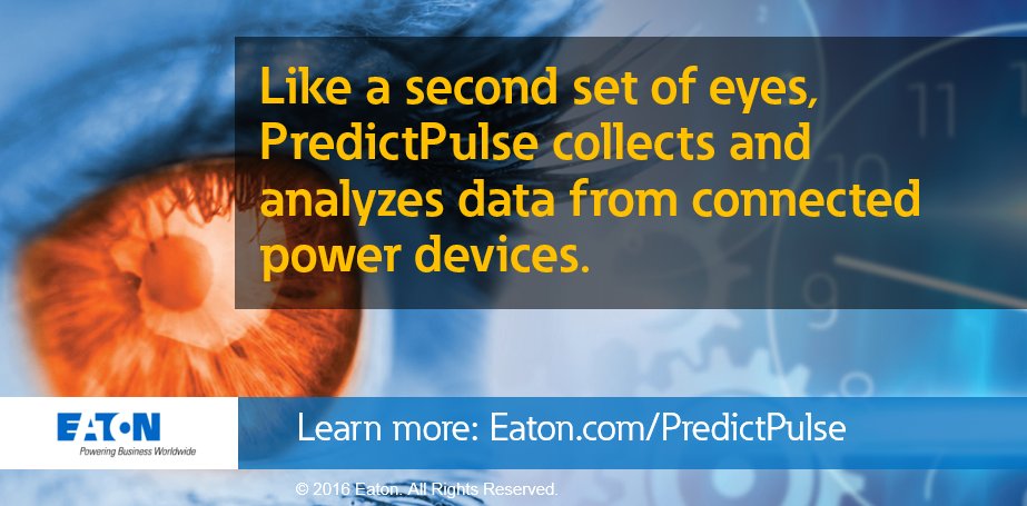 ETN_Electrical's tweet photo. Our new remote monitoring service #PredictPulse puts eyes on your power infrastructure 24/7 https://t.co/K4nZ7f3SaZ https://t.co/MrTL8XWQVr