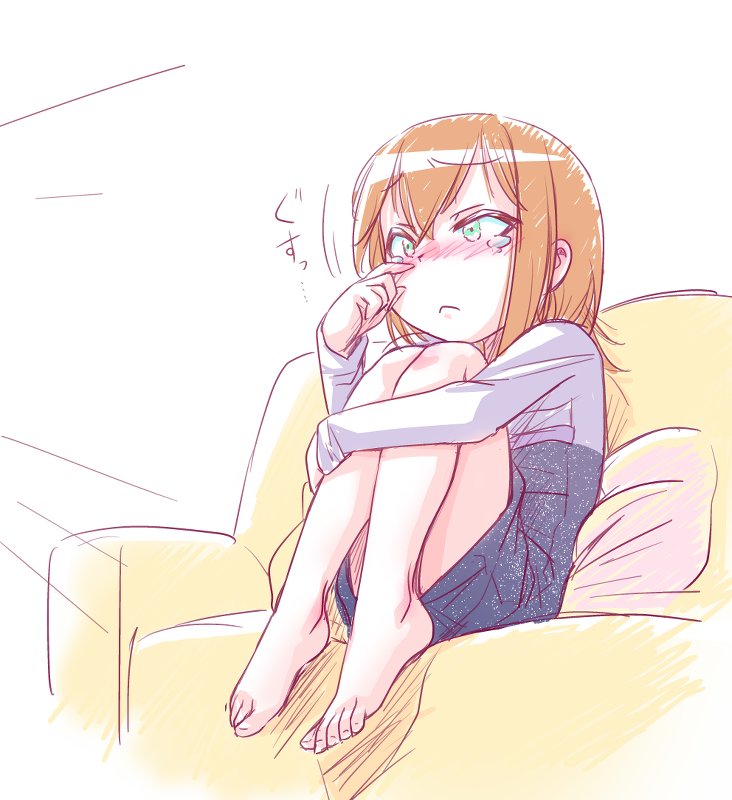 利奈みんとbot 累計5万部突破 1日1枚くらいを目標に作者さんが絵を描いてくれましたよ Papironさんから のリクエストで 悲しいテレビドラマとか見ながら ヨヨヨと泣いているところ な 何見て泣いてたのかって 秘密ですっ シス管系