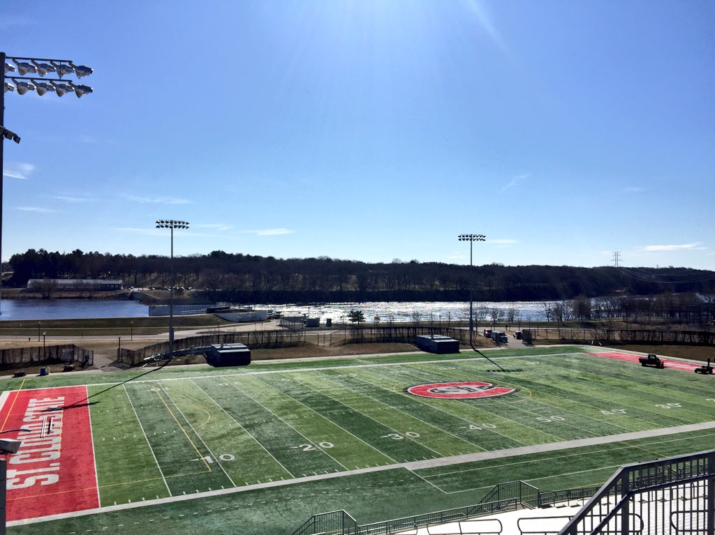 SCSUHuskiesFB's tweet photo. With the dome now down, @SCSUHuskiesFB will practice under the sun for the first time this spring! #GoHuskies https://t.co/fQqjYQpDpH