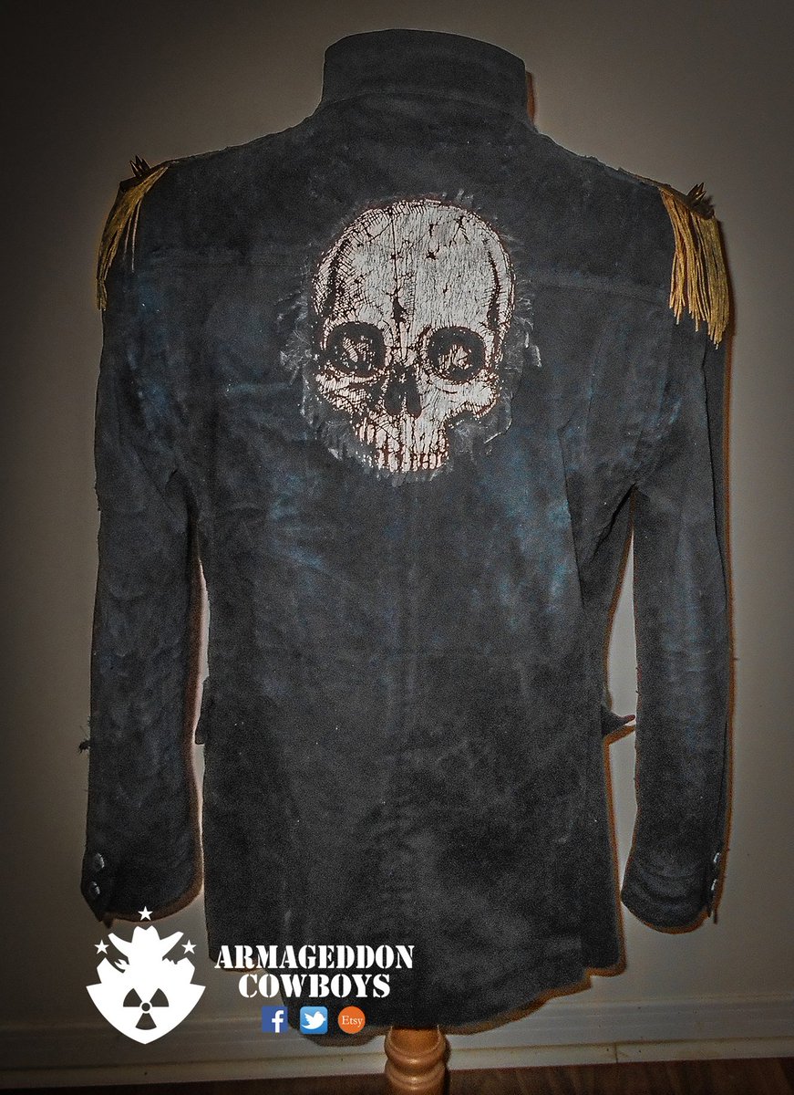 ArmagedonCowboy's tweet photo. Armageddon Cowboys Admiral's Battle Jacket. #jacket #wasteland #fashion #etsy https://t.co/4P70dpOS2i